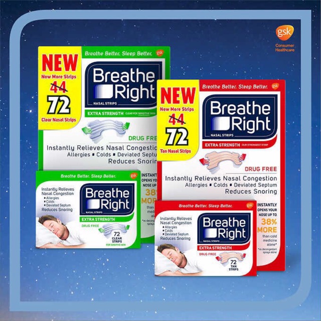 Miếng dán chống ngáy Breathe Right - mỹ- Tách lẻ