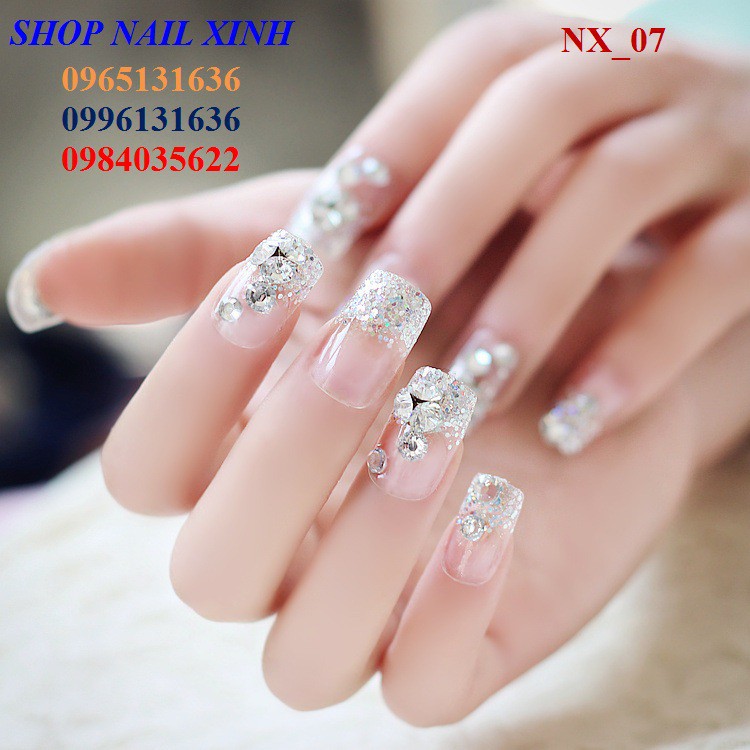 Nail tay - Mẫu đính đá, nhủ_1 (Mua 3 Tặng 1 + Bảng sỉ )