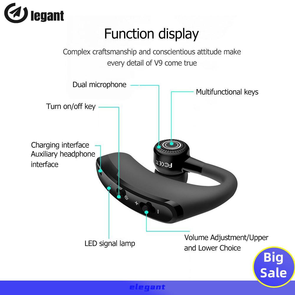 Tai Nghe Bluetooth Không Dây Thanh Lịch.V9 Tích Hợp Mic