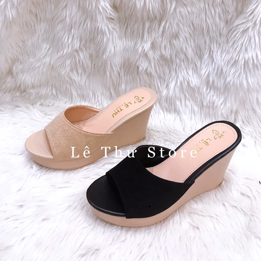 Dép xuồng 6, 9 phân quai nhung bản lớn đế nhẹ êm LT (D019)