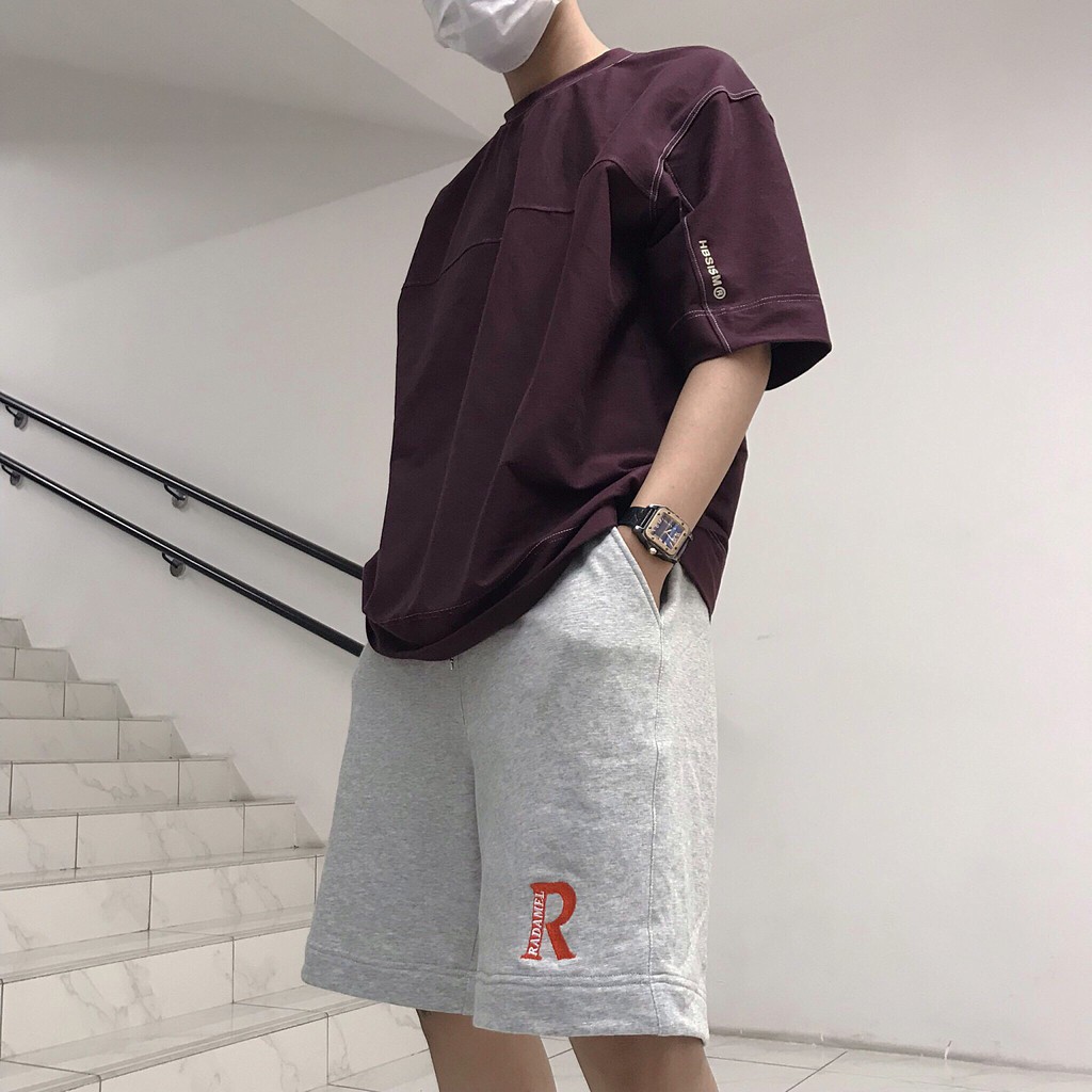 Quần Short Thể thao Nam Nữ Nỉ thêu Hàng thiết kế