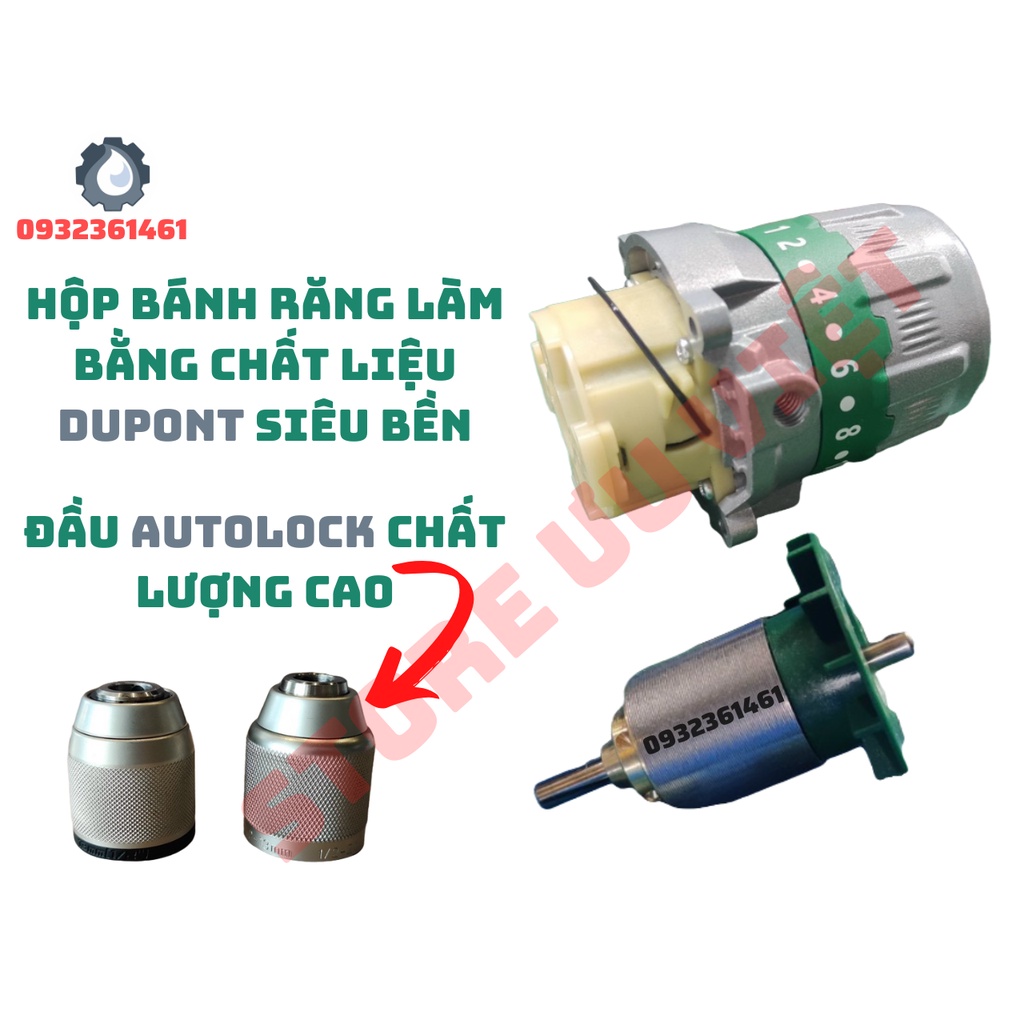 MÁY KHOAN PIN 13MM M21-ID1390BL DEKTON ĐẦU AUTOLOCK GIÁ TỐT