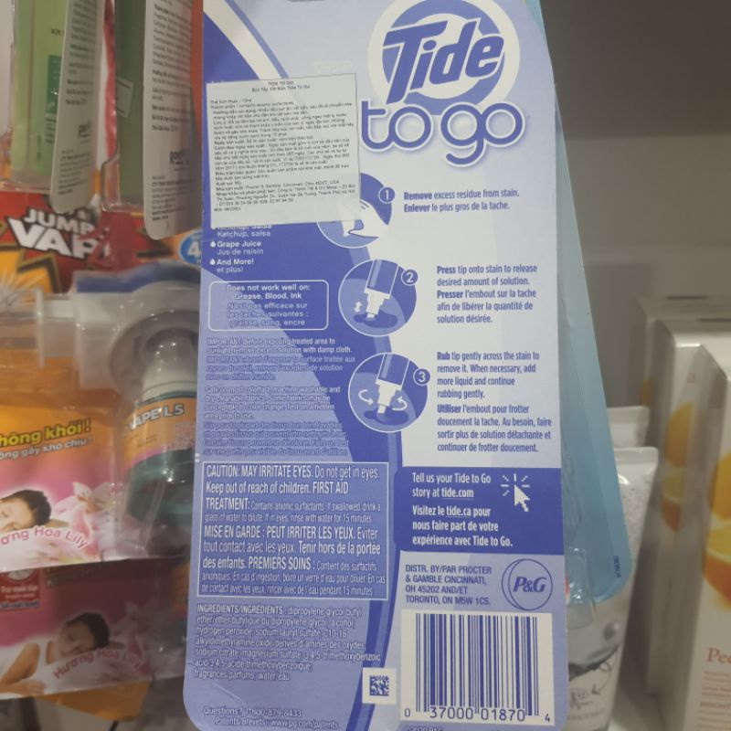 Bút tẩy vết bẩn quần áo Tide To Go 10ml