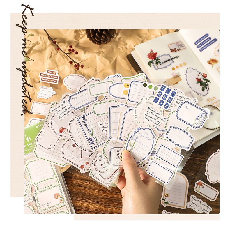 Sticker hình khung trang trí sổ phong cách hiện đại và vintage, hình dán sticker trang trí hình khung