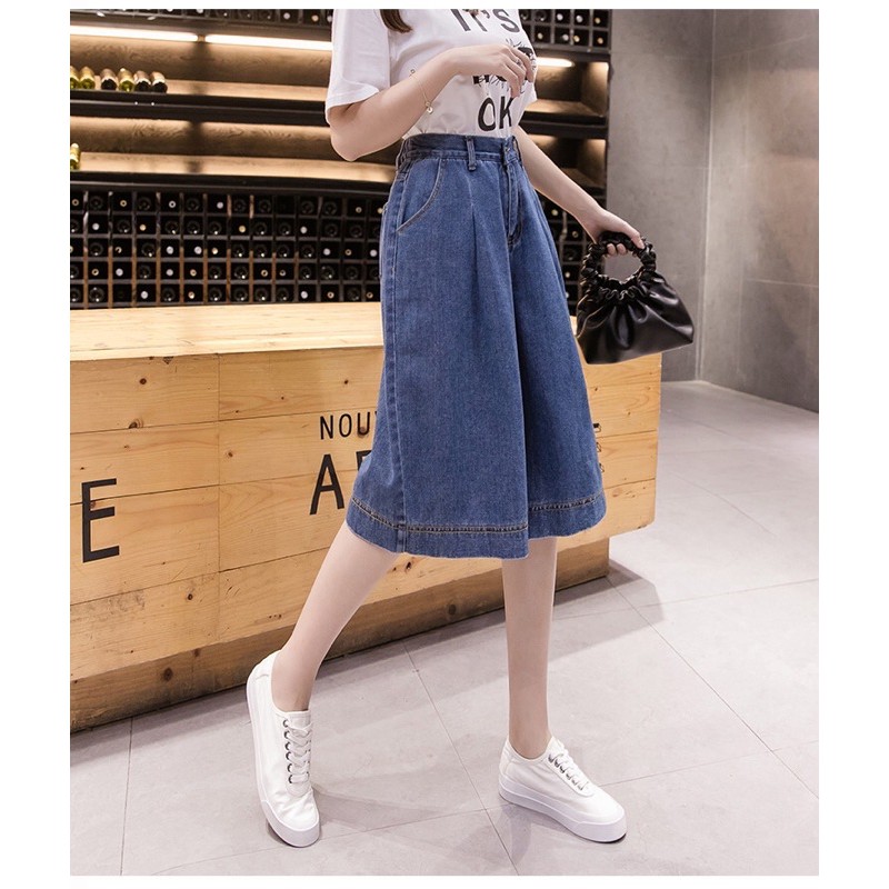 quần jean ngố big size ống rộng lưng thun size 75-95kg