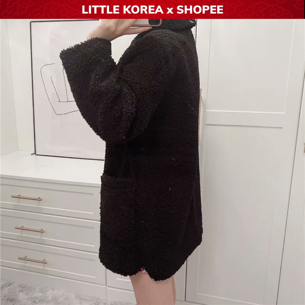 Áo Khoác Nữ Lông Cừu Dáng Suông Thời Trang Hàn Quốc Z - LITTLE KOREA