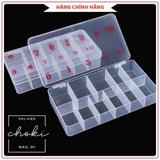 Hộp nhựa nhiều ô đựng móng tay móng chân giả CHOKI NAIL MI dụng cụ làm nail chuyên nghiệp - KDM2 / KDMT