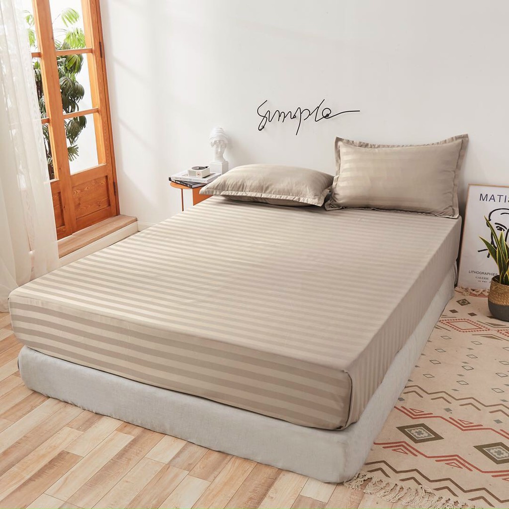 Bộ ga giường và vỏ gối Cotton 3F Khách sạn EMMI Bedding dày dặn đủ size