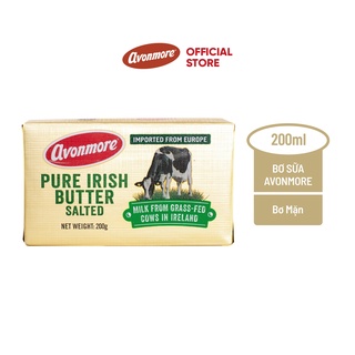 Bơ mặn cao cấp Avonmore từ sữa tự nhiên - Nhập khẩu Ireland - 200 gam