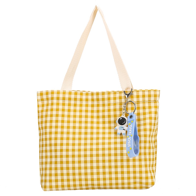 Túi vải hoạ tiết Caro, Túi xách Tote 2022 siêu xinh