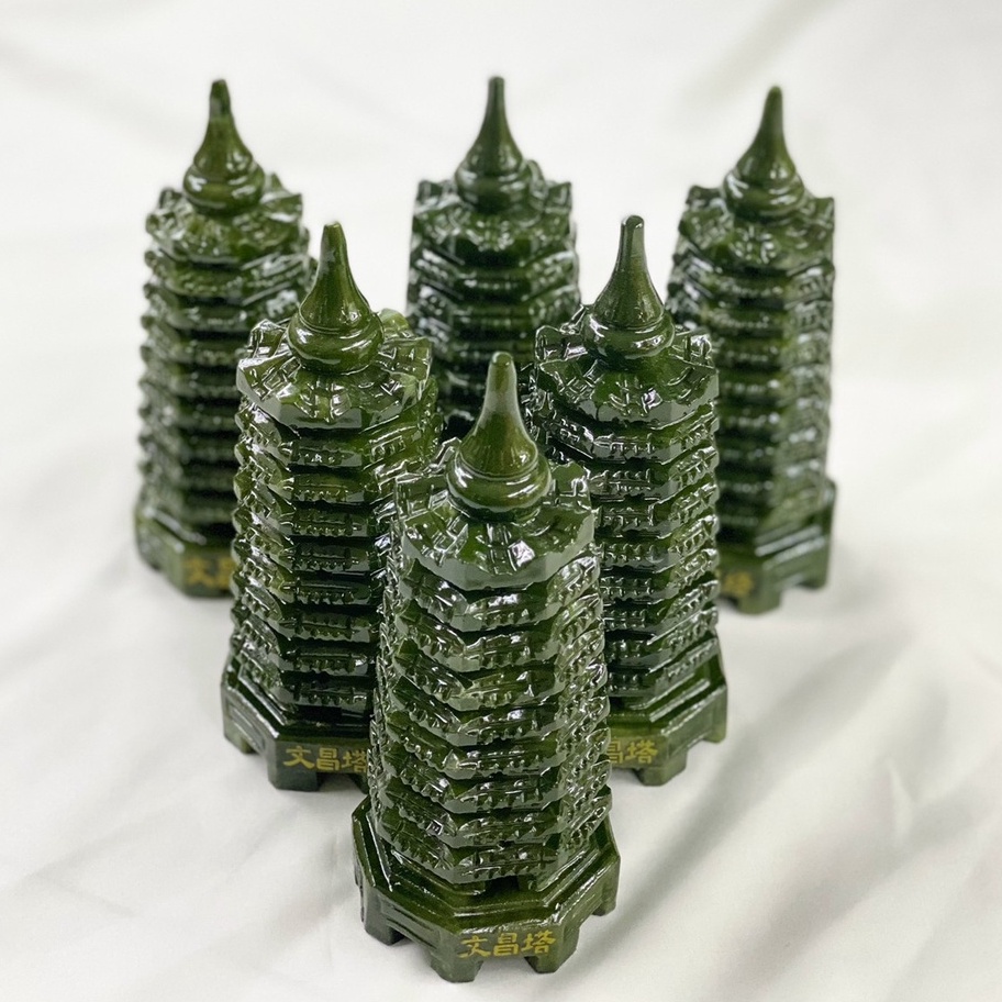 Tháp Văn Xương 9 Tầng Đá Serpentine - Cao 15cm & 18cm