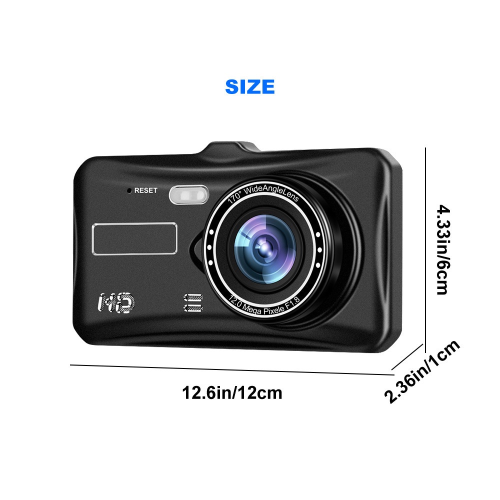 Camera Hành Trình YUECAI Màn Hình Cảm Ứng 4 Inch HD Ống Kính Kép 1080p Hàng Nội Địa Đạt Chuẩn Châu Âu8