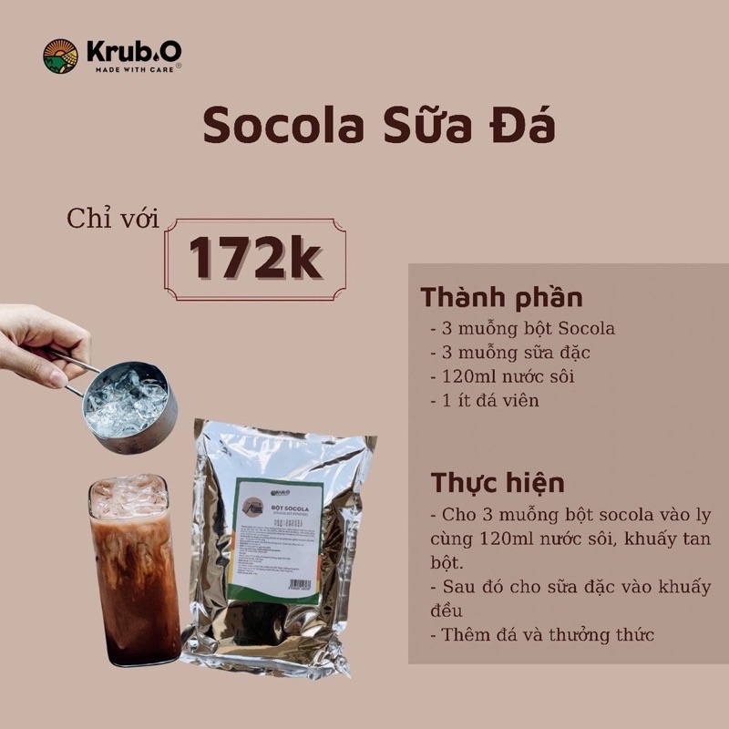 Bột Socola nguyên chất Krub O 100g