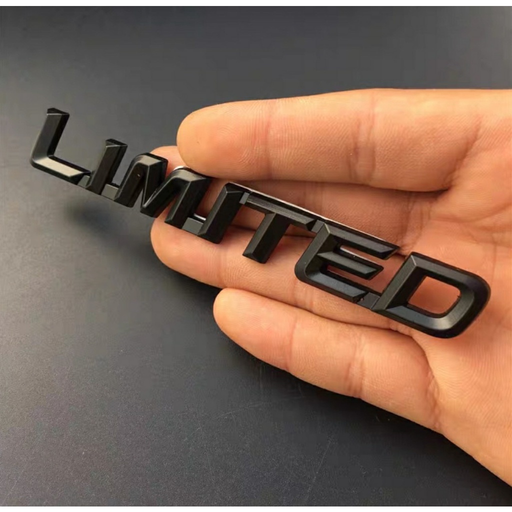 Tem kim loại Limite in nghiêng dán trang trí xe hơi