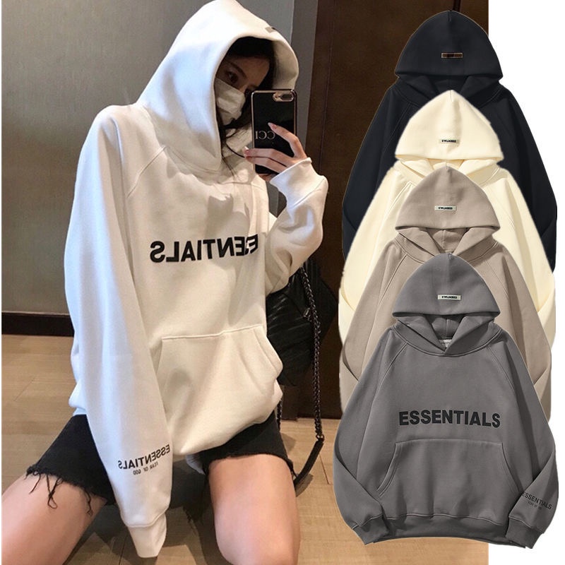 Áo Nỉ Hoodie Dài Tay Essential - Form Rộng Nam, Nữ Unisex - Chất Nỉ Bông Dày Dặn - Hottrend 2021