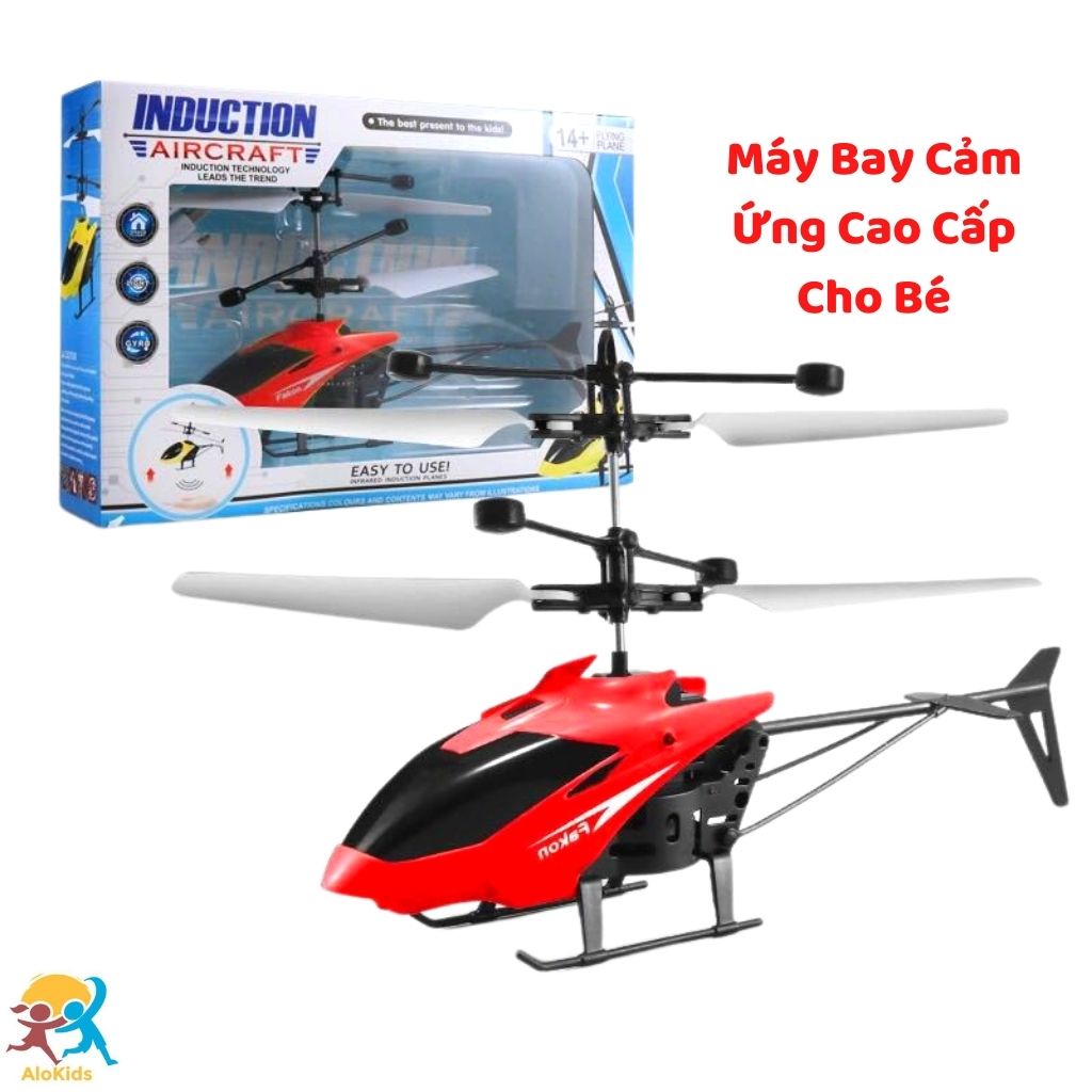 Đồ Chơi Máy Bay Điều Khiển Bằng Cảm Ứng Tay Có Đèn Led Cao Cấp Loại 1 Cho Bé, Alokids Tb