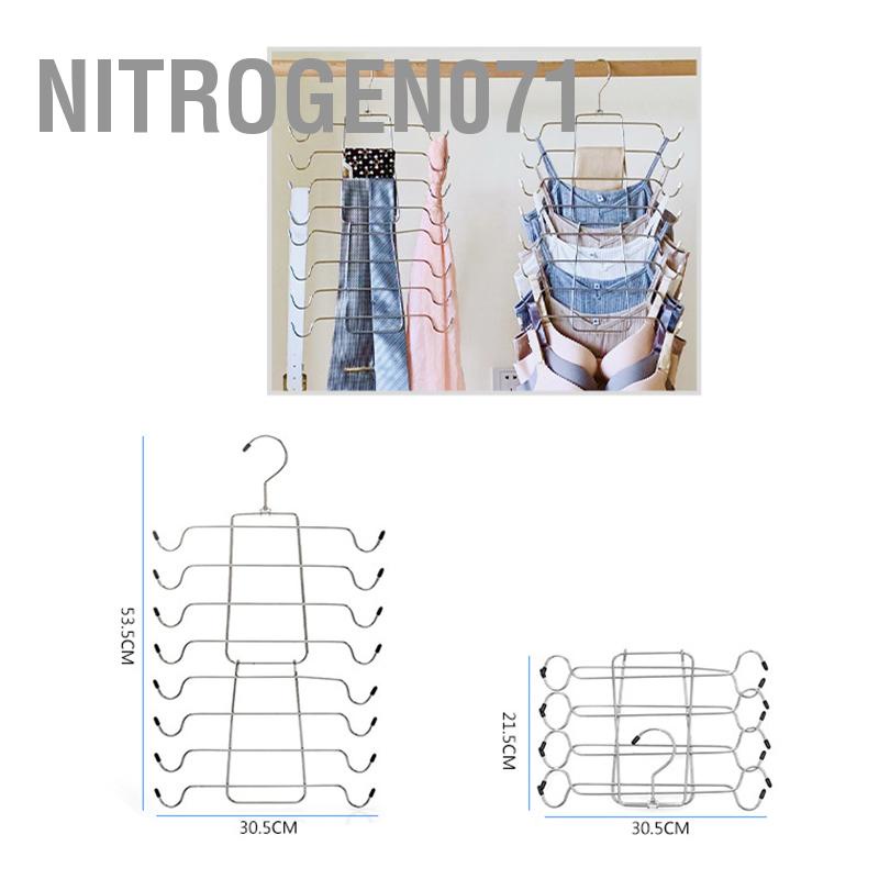 Giá treo áo vest dây đeo đa chức năng thu nạp thần khí/Nhiều lớp Sấy đồ lót Móc treo gấp Sling liền mạch Giá phơi quần áo đa chức năng Nitrogen071