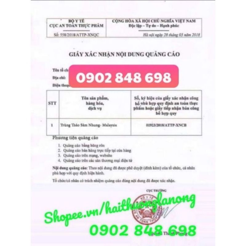 Trùng thảo sâm nhung -Tăng cân cho người gầy