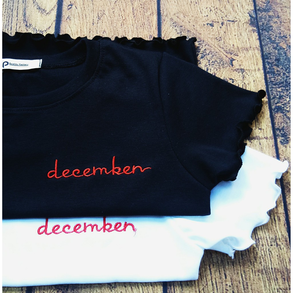 Có Video| Áo Croptop Thêu december