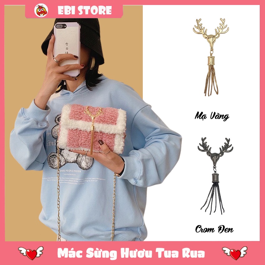 Mác Sừng Hươu Tua Rua ❤️ Phụ Kiện Trang Trí Làm Túi Handmade - Túi Tự Đan ❤️