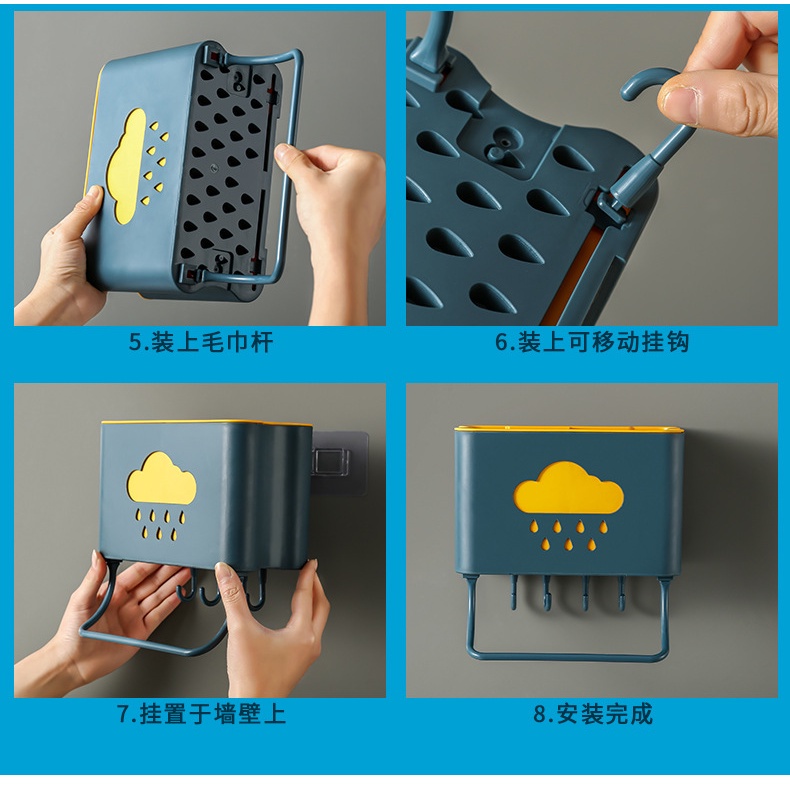 [ẢNH THẬT]Ống giá đựng cắm đũa muỗng khay, kệ để cắm dao,vật dụng nhà bếp dán treo tường đa năng cao cấp