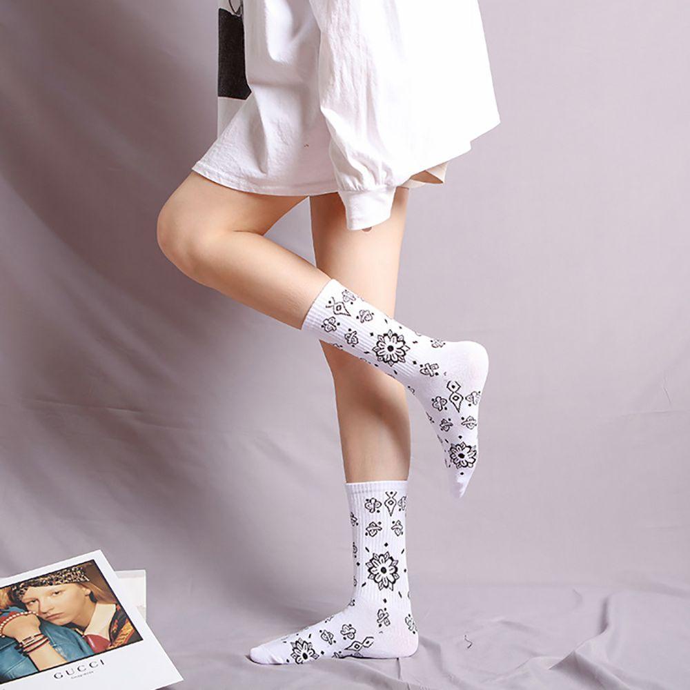 Rich paisley Vớ Thể Thao cotton Thoáng Khí Thoải Mái Họa Tiết Hoa Phong Cách Hàn Quốc Cho Nam Và Nữ