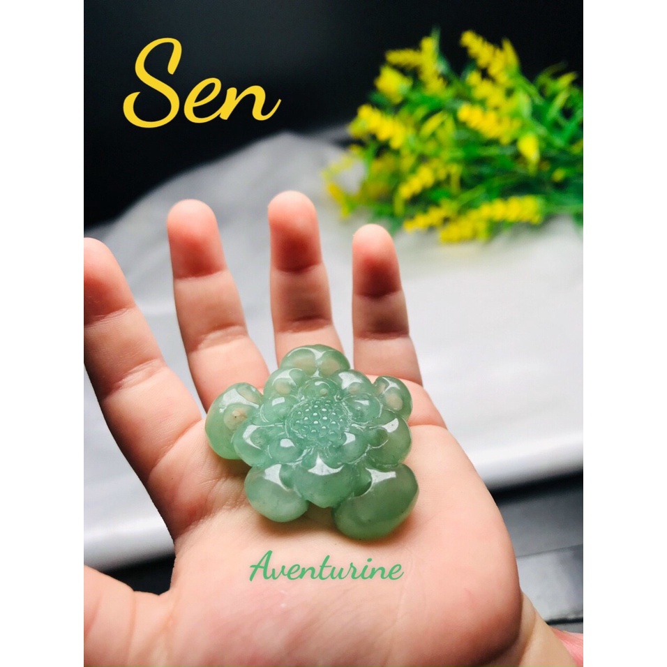 Phụ Kiện mặt Sen Aventurine cao cấp