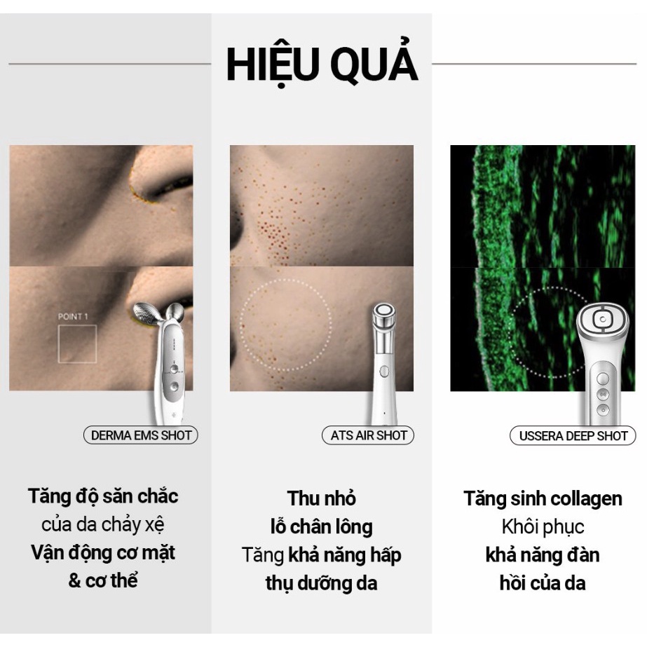 SET 3 THIẾT BỊ TRẺ HOÁ Medicube ATS + USSERA + EMS