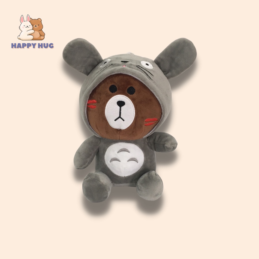 Đồ chơi gấu Brown cosplay chuột siêu đang yêu size 25cm, thú nhồi bông cao cấp - Happy Hug