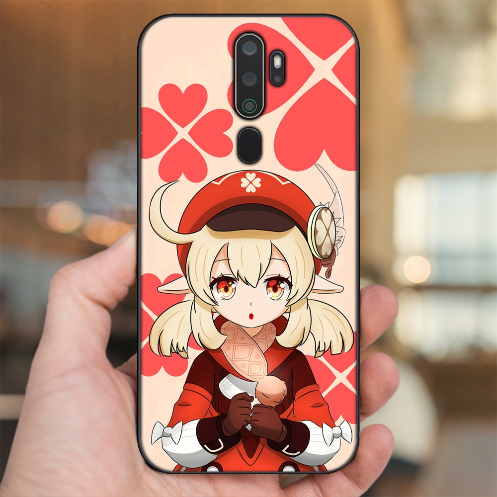 Ốp lưng Oppo A5 2020, A9 2020 viền đen in hình Klee Genshin Impact