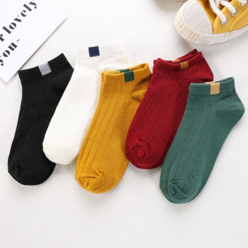 Vớ Cotton Cổ Thuyền 15 Kiểu Hàn Quốc Ngọt Ngào Chống Trượt Cho Nữ