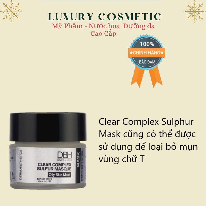 Mặt Nạ Dành Riêng Cho Da Mụn Ẩn DBH Clear Complex Sulfur Mask 30ml