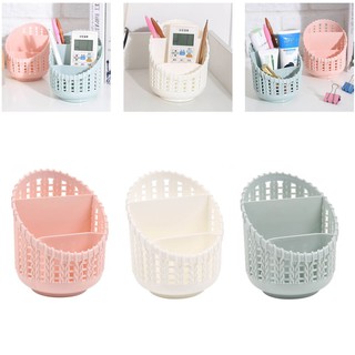 Rổ nhựa PP nhiều ngăn kích thước 11*13.8*14cm màu trơn dùng đựng văn phòng phẩm tiện dụng