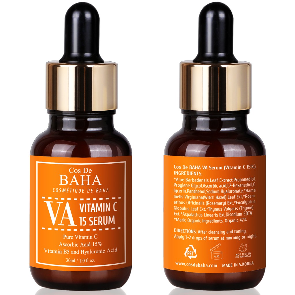 Tinh Chất Vitamin C 15% Arbutin 2% Hyaluronic Acid Chăm Sóc Da Mặt Hiệu Quả 30ml