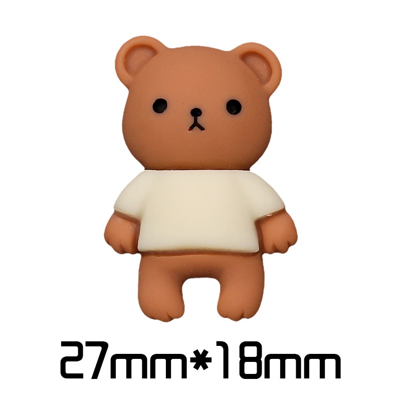 Set 10 Phụ Kiện Trang Trí Điện Thoại/Kẹp Tóc Hình Tai Gấu/Mèo/Thỏ Dễ Thương Xinh Xắn