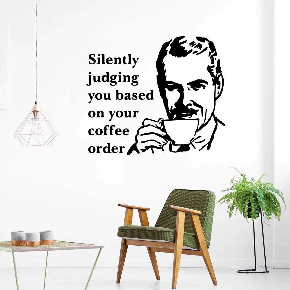 Decal trang trí tiệm cà phê, thu hút khách hàng, tăng doanh thu, tạo điểm nhấn trên tường trống