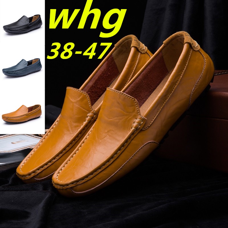 Giày lười da đế bằng size 38-46 chất lượng cao thời trang thường ngày dành cho nam