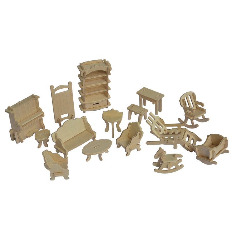 Mô hình lắp ghép gỗ 3D, trò chơi giải trí cho bé