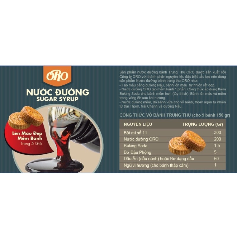 NƯỚC ĐƯỜNG BÁNH NƯỚNG ORO HŨ 1.5kg
