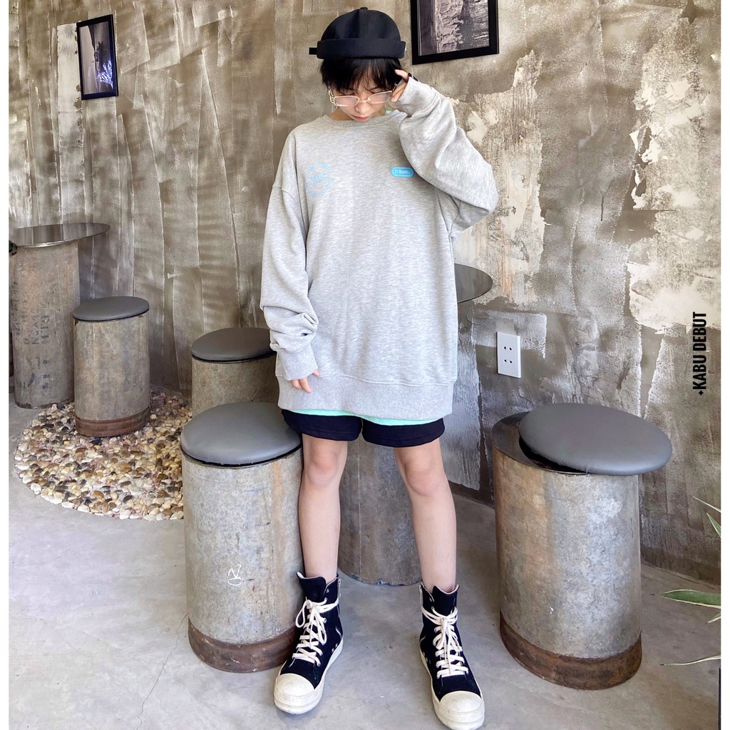 Áo Sweatshirt nỉ tay dài Kabu Debut (Tặng kèm móc khóa)