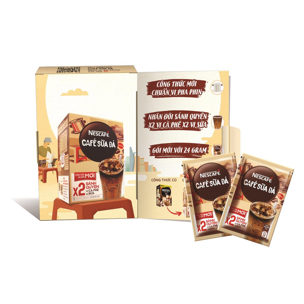 [ELHA Gift] Hộp mẫu thử Nescafe 2 gói/hộp - Giao ngẫu nhiên vị sữa đá hoặc café Việt đen đá)