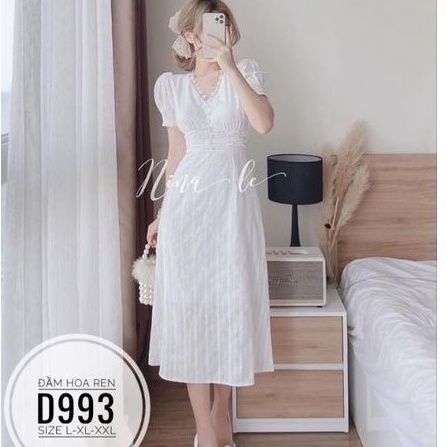 Đầm big size hoa ren từ 60kg-90kg