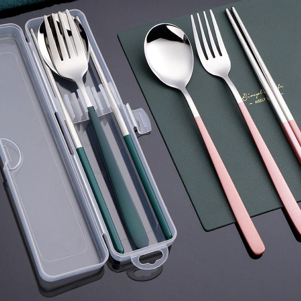 PINEVN Bộ Dụng Cụ Ăn Uống Gồm Muỗng, Đũa, Nĩa