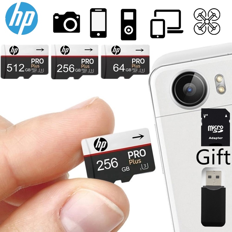 Thẻ Nhớ HP Micro Xc U3-1 Micro Sd Pro Plus Mini Tf Dung Lượng 1tb 512gb 256gb 128gb 64gb | BigBuy360 - bigbuy360.vn