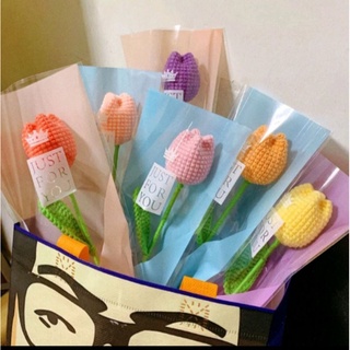 hoa tulip bằng len (handmade)