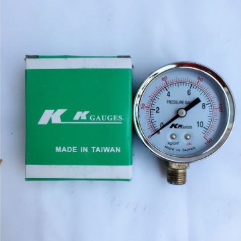Đồng hồ đo áp lực nước mặt 63mm, nối ren ngoài 13mm