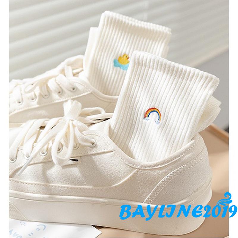 Vớ nữ dệt kim cổ cao in hình hoạt hình dễ thương