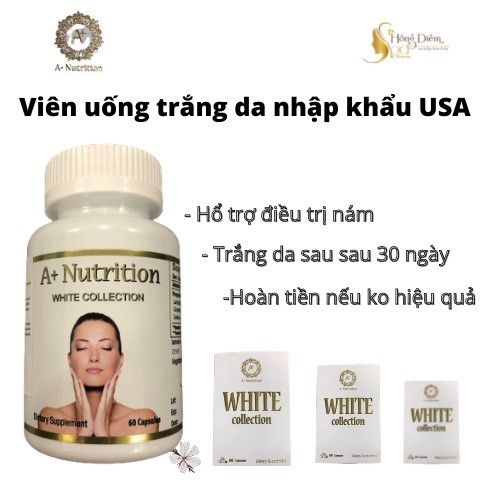 [phân phối chính hãng] Viên uống sáng da mặt - trắng body, giãm nám - tàn nhang. tăng khả năng chống nắng. Nhập khẩu Mỹ.