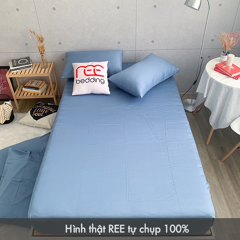 Bộ ga giường và vỏ gối Cotton Lụa TENCEL 60s REE Bedding mềm mát sang trọng đủ size nệm TCL108