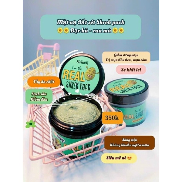 Mặt nạ đất sét I'm THE SHREK / THE CICA Shrek Pack của Olive Young